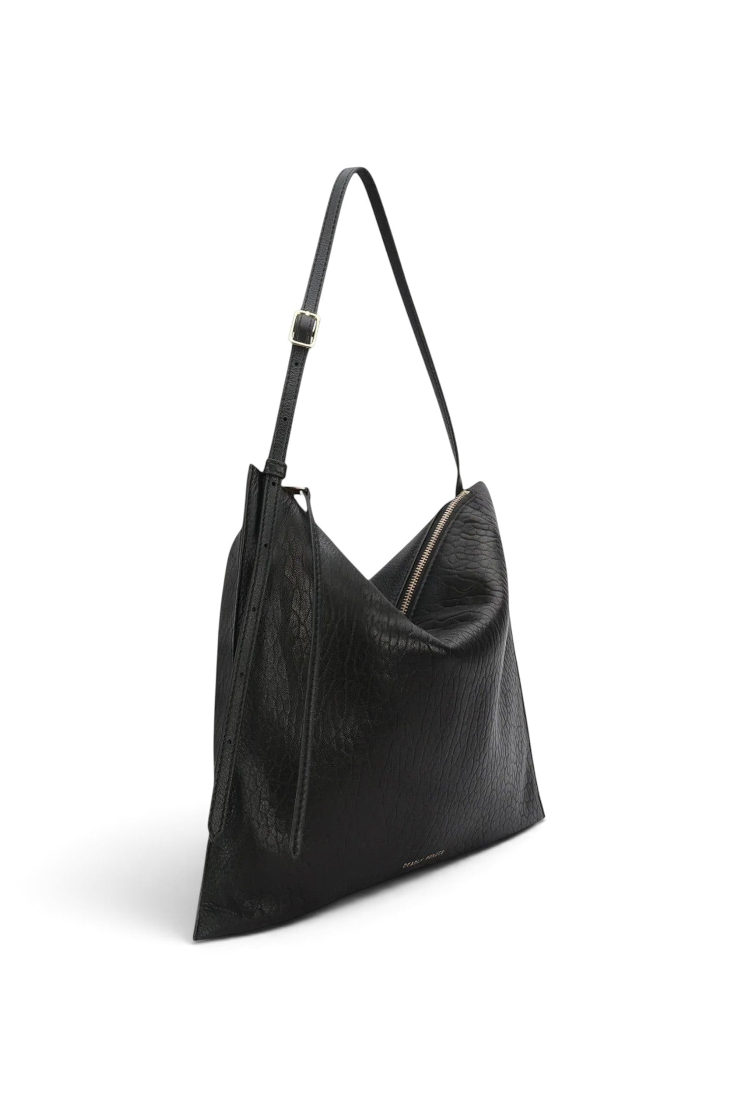 ELSHAM BOUTIQUE Mini Chopalopagus black lamb leather shoulder bag with brass hardware and adjustable strap