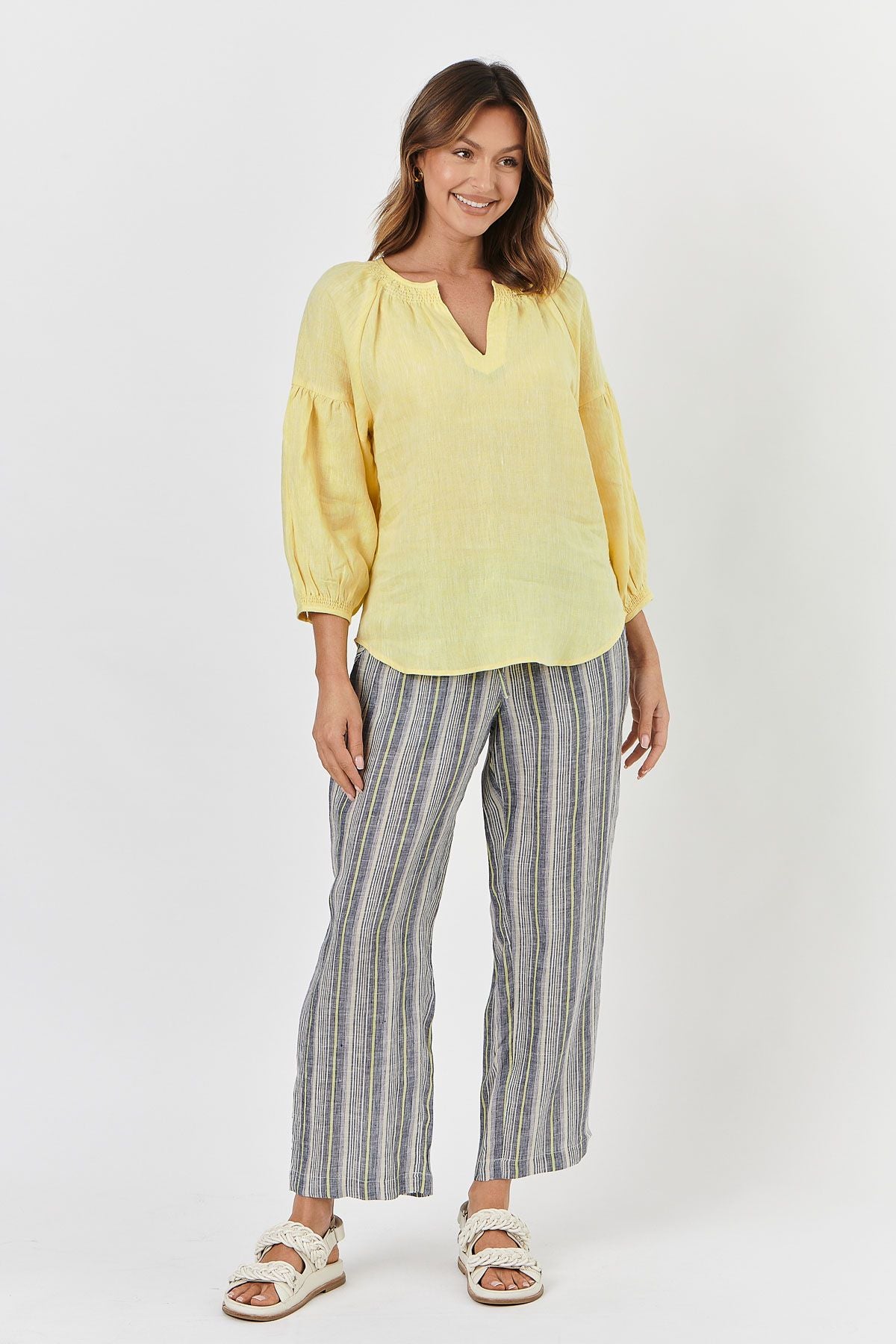 GA412 Linen Top in Zest GA412 Linen Top in Zest