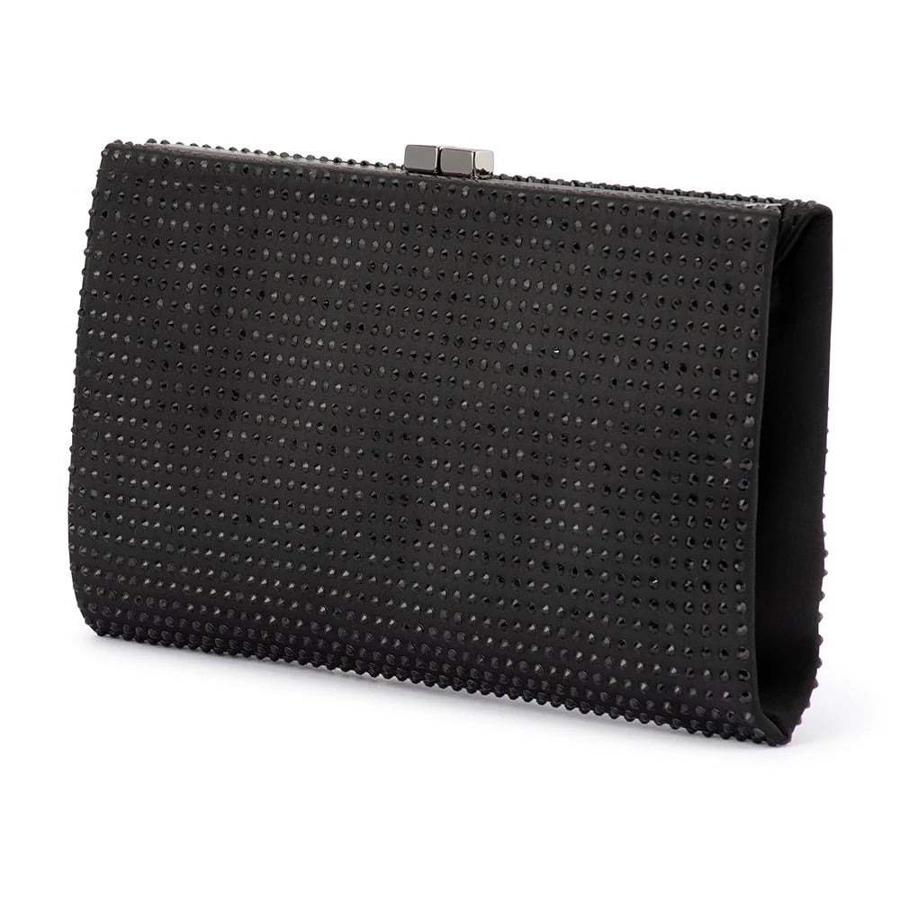 Gabriela Hotfix Frame Clutch in Black Gabriela Hotfix Frame Clutch in Black