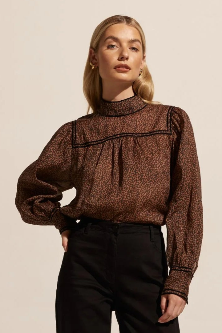 Horizen Top in Toast Leopard Horizen Top in Toast Leopard