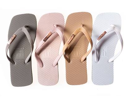 Original Tan with Rose Gold Badge Thongs Original Tan with Rose Gold Badge Thongs