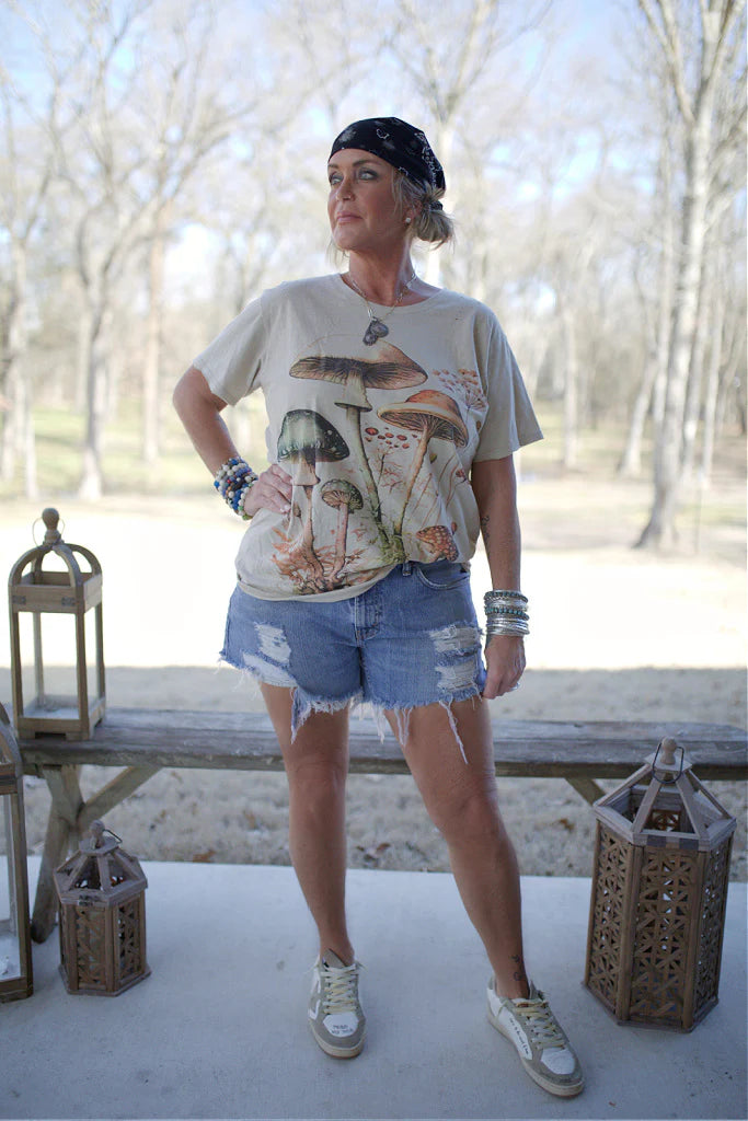 Moon Dance Tee - Mushroom Garden Moon Dance Tee - Mushroom Garden