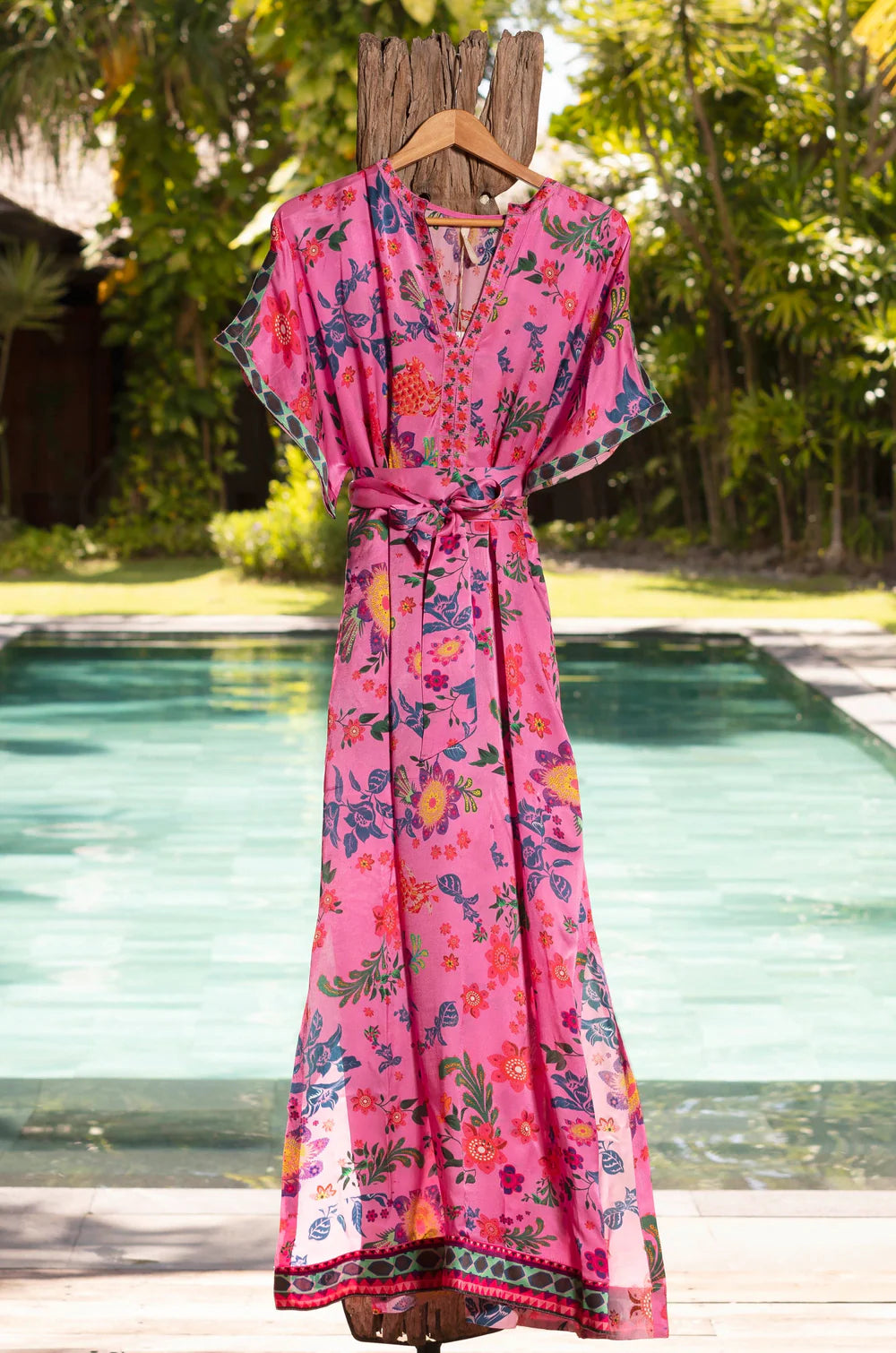 Norman Silk Cleopatra Maxi in Queen Palms Norman Silk Cleopatra Maxi in Queen Palms