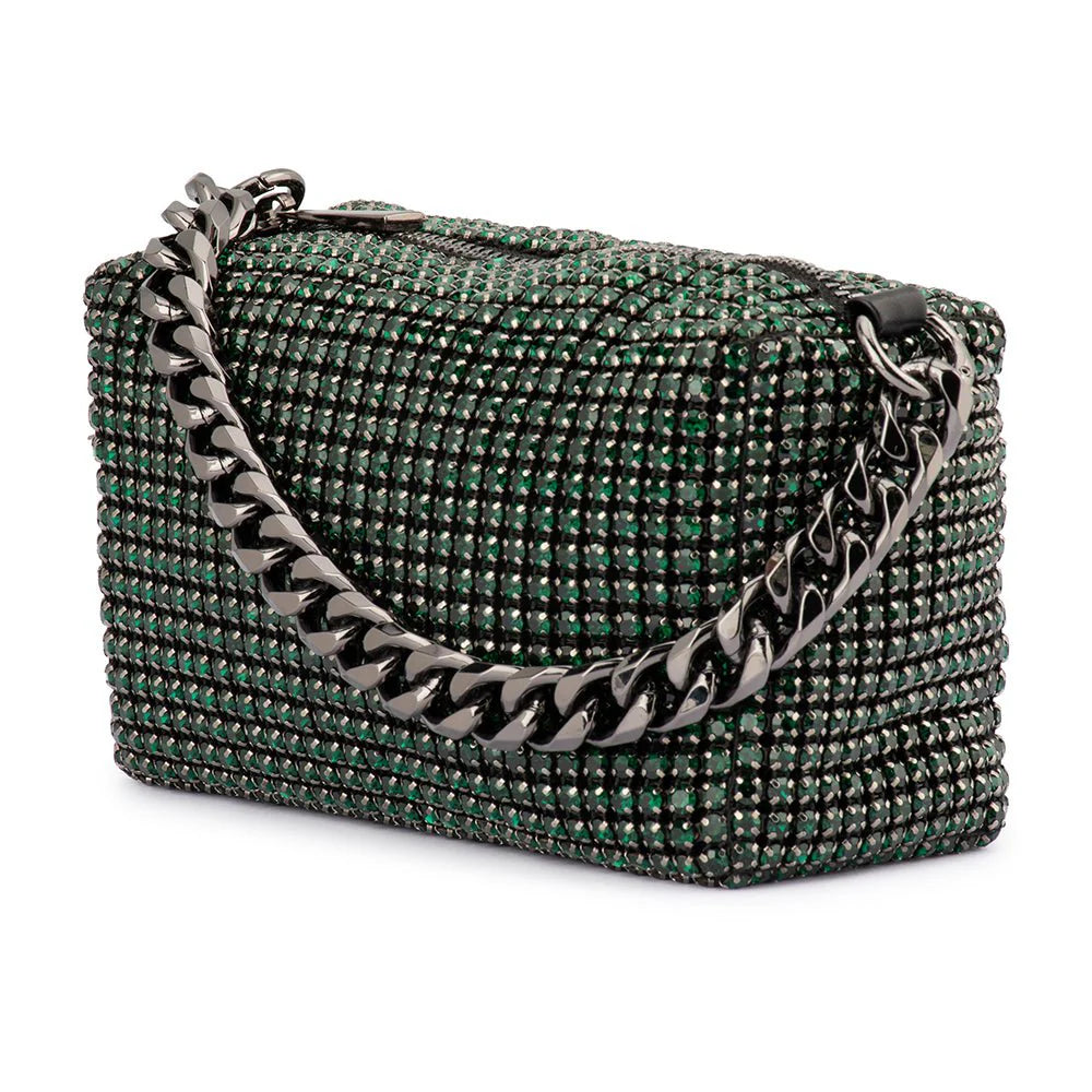 Robbie Crystal Loaf Bag in Emerald Robbie Crystal Loaf Bag in Emerald