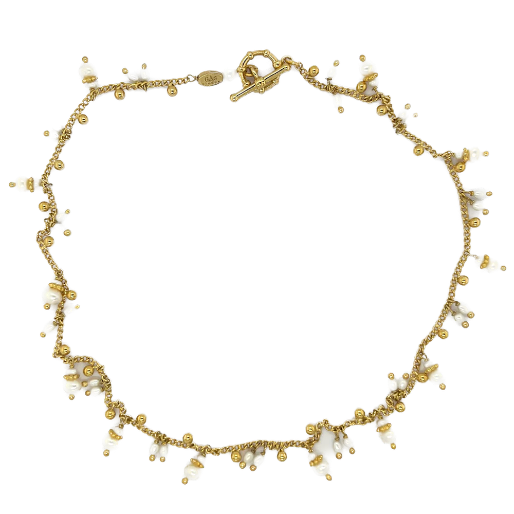 Tangerine Serti Necklace in Pearls Tangerine Serti Necklace in Pearls