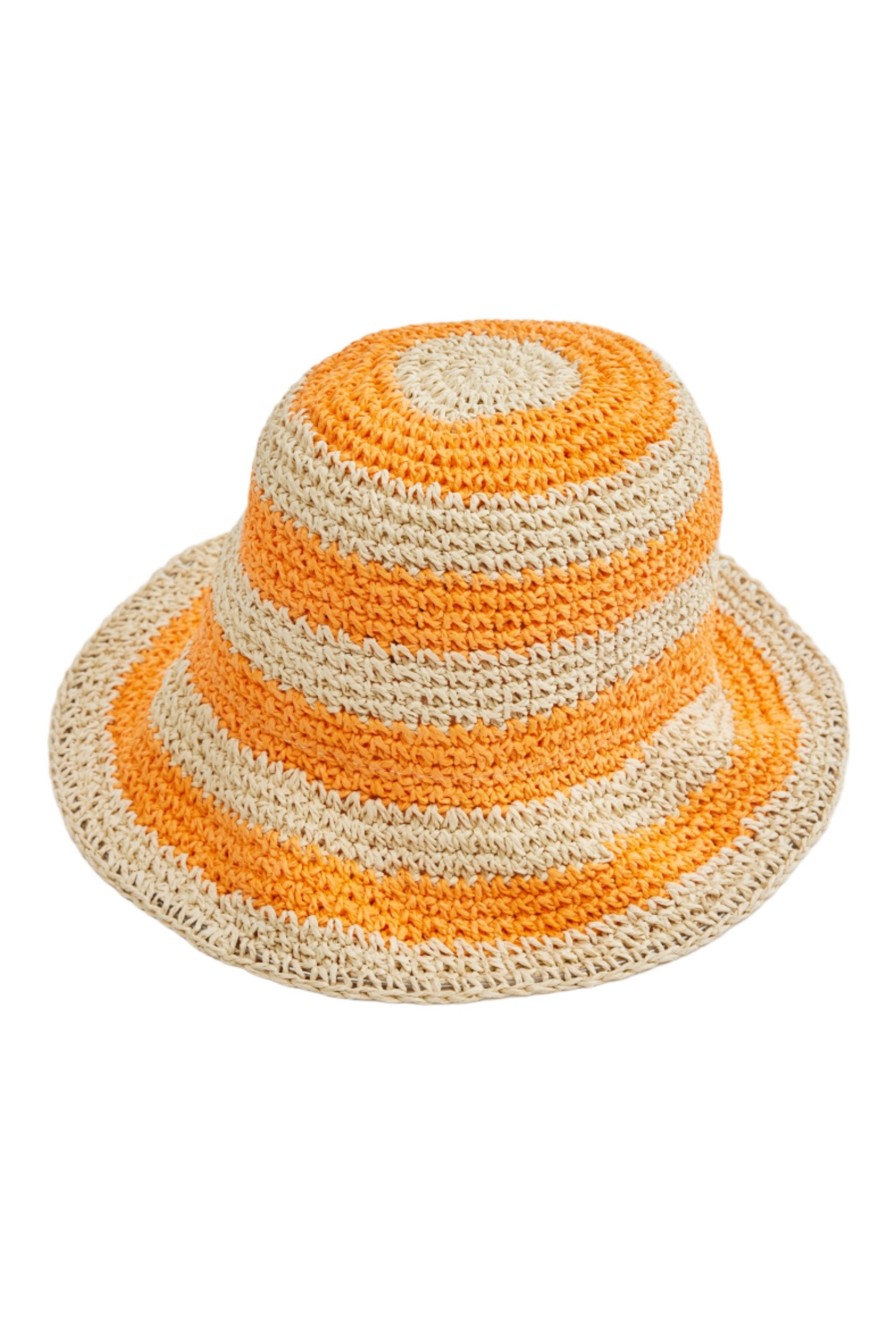Le Mans Bucket Hat in Natural and Orange
