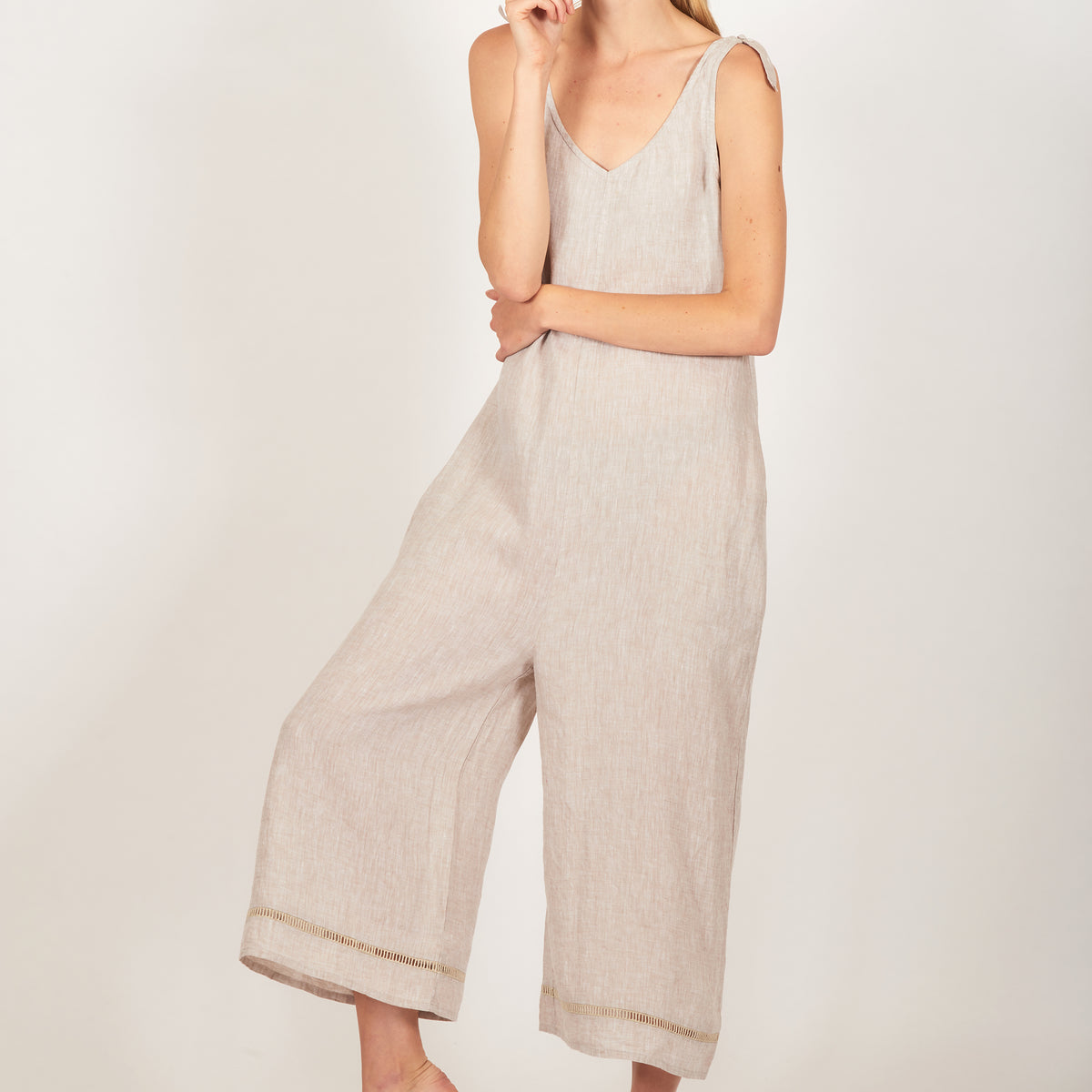 Alessandra - Jumping Jack Overalls - Womens - String Linen – ELSHAM ...