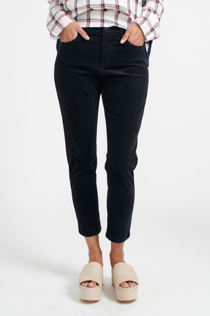 Fluted Cord Jean in Navy Fluted Cord Jean in Navy