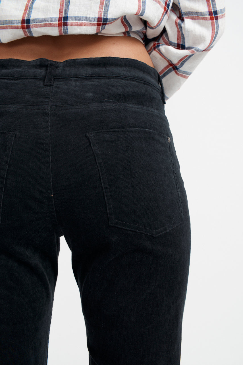 Fluted Cord Jean in Navy Fluted Cord Jean in Navy