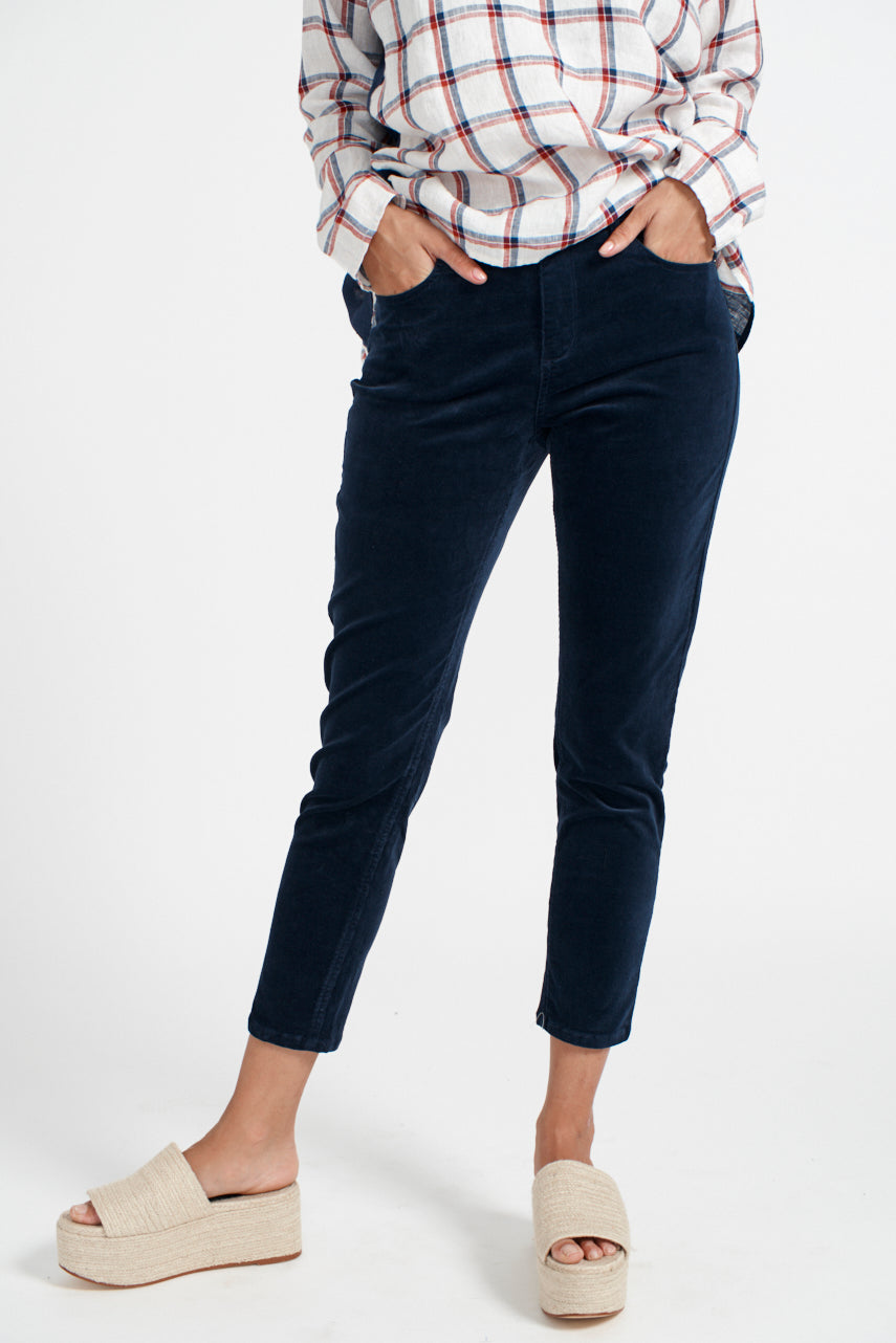 Fluted Cord Jean in Navy Fluted Cord Jean in Navy