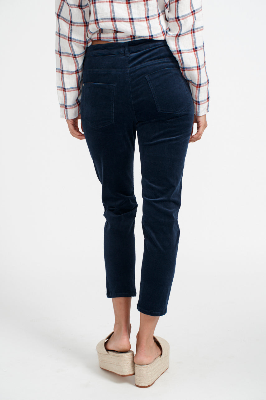 Fluted Cord Jean in Navy Fluted Cord Jean in Navy