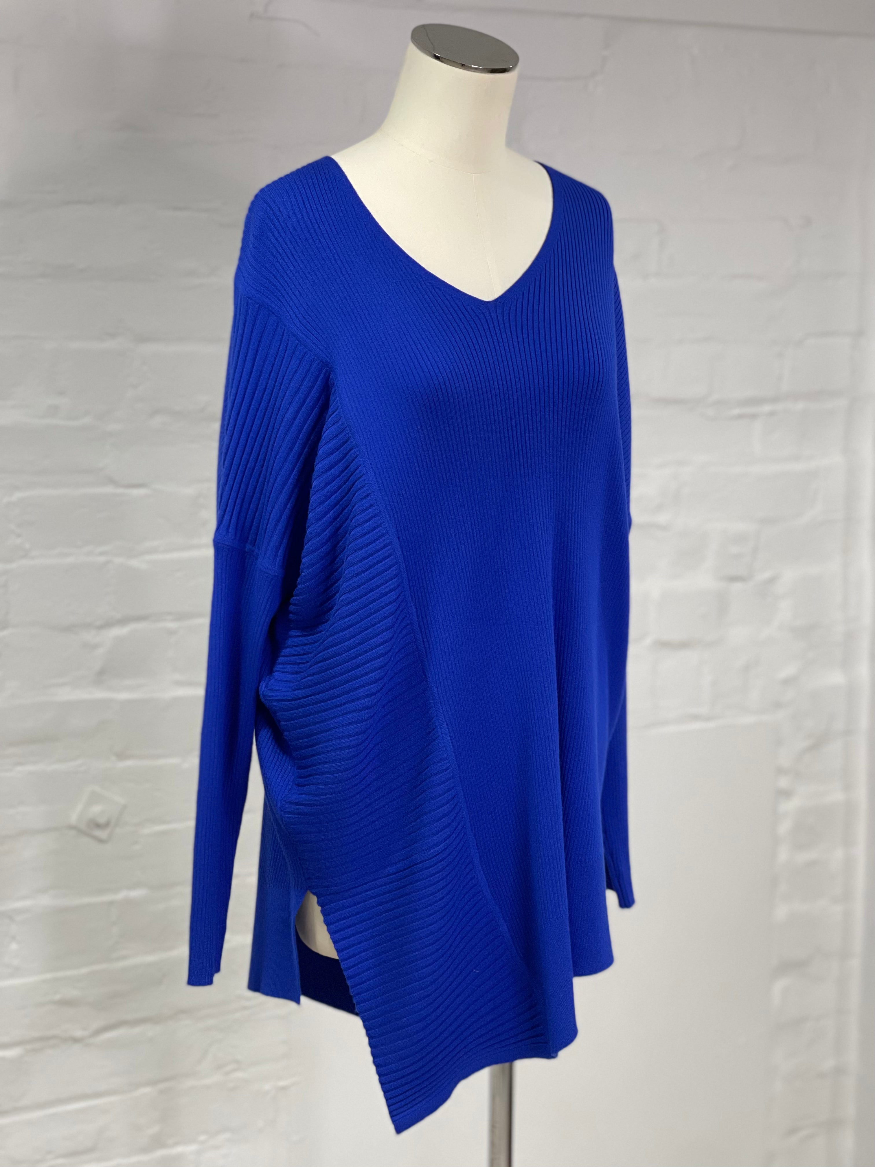 Ribbed V Neck Poly Voly Knit Top in Matisse Ribbed V Neck Poly Voly Knit Top in Matisse