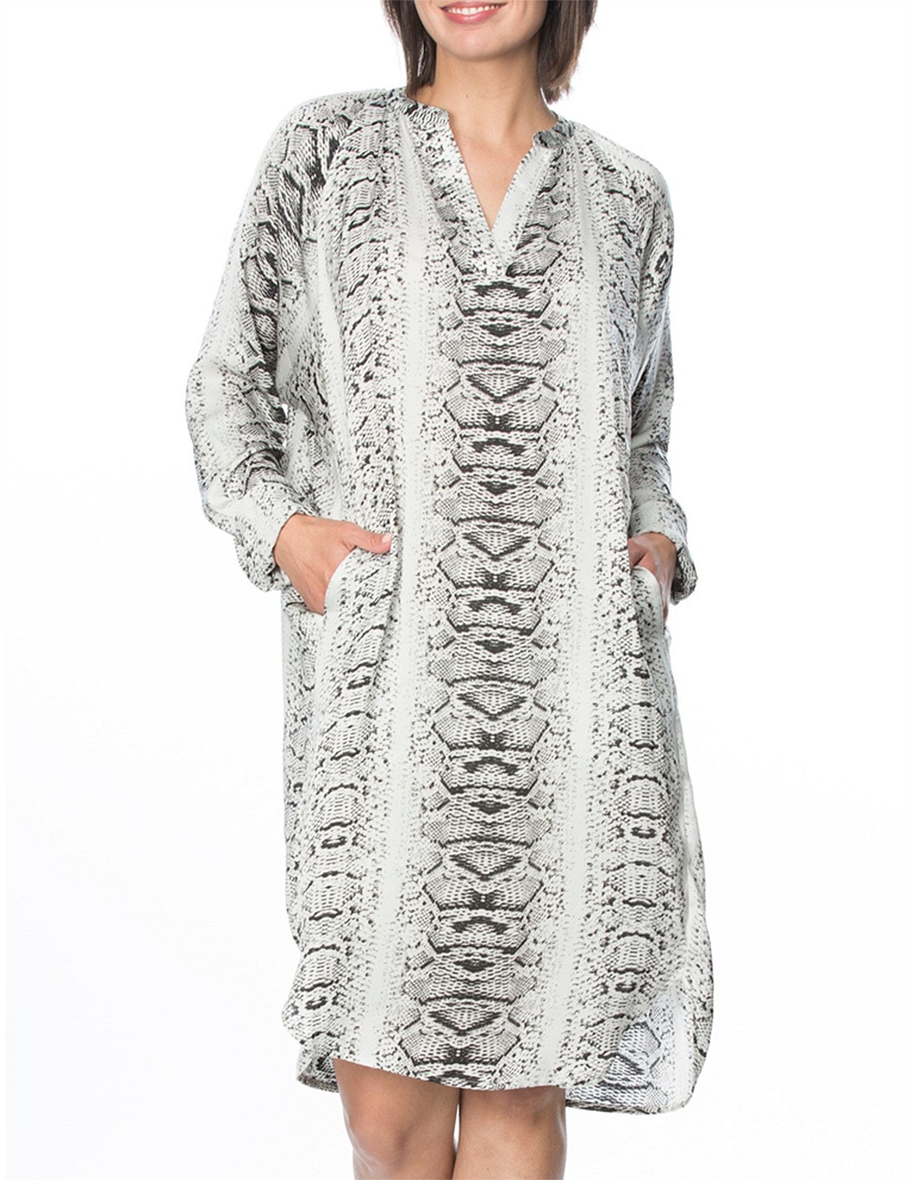 Gray snake print on sale dress