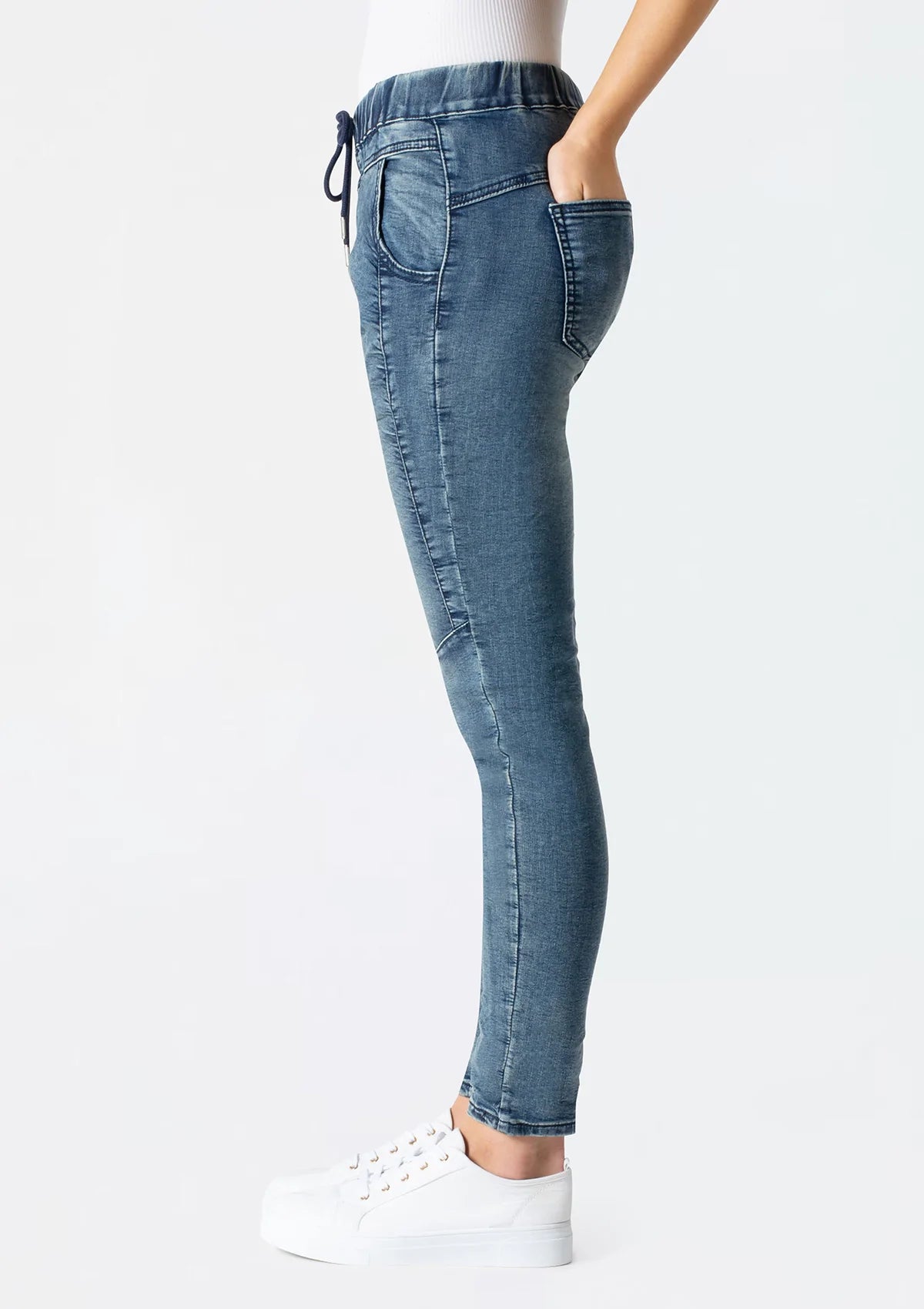 Grappa Jeans in Mid Blue Denim Grappa Jeans in Mid Blue Denim