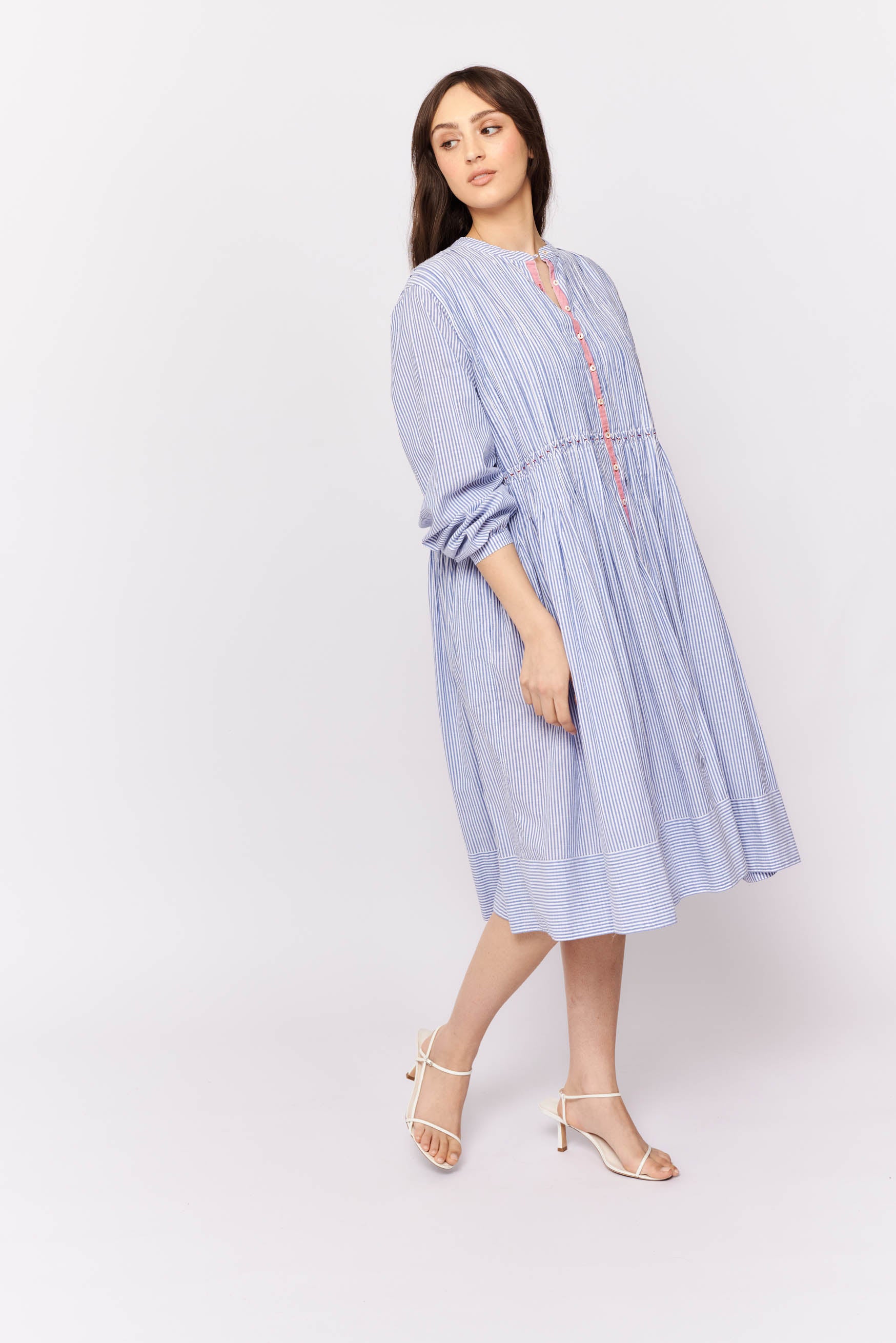 Arabesque Dress in Royal Blue Stripe Arabesque Dress in Royal Blue Stripe
