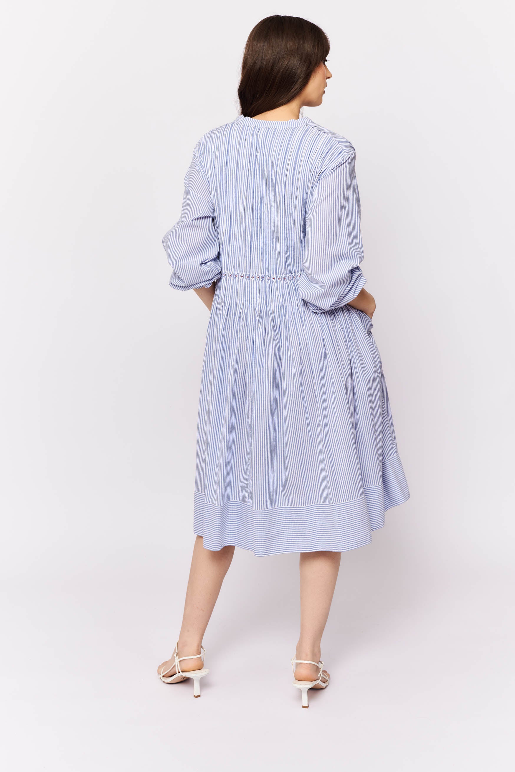 Arabesque Dress in Royal Blue Stripe Arabesque Dress in Royal Blue Stripe