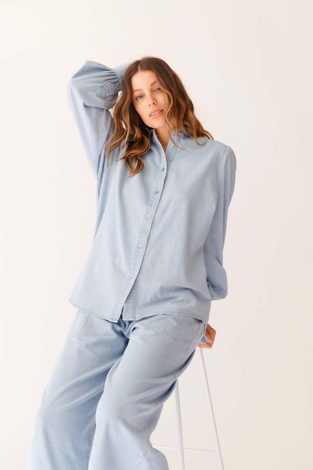 Soho Top in Pale Blue Soho Top in Pale Blue