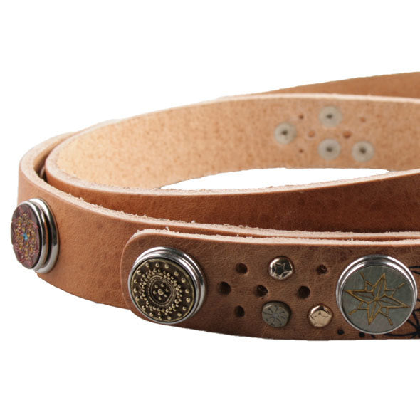 NOOSA AMSTERDAM DIVALI PRINT BELT SKINNY - NATURAL NOOSA AMSTERDAM DIVALI PRINT BELT SKINNY - NATURAL