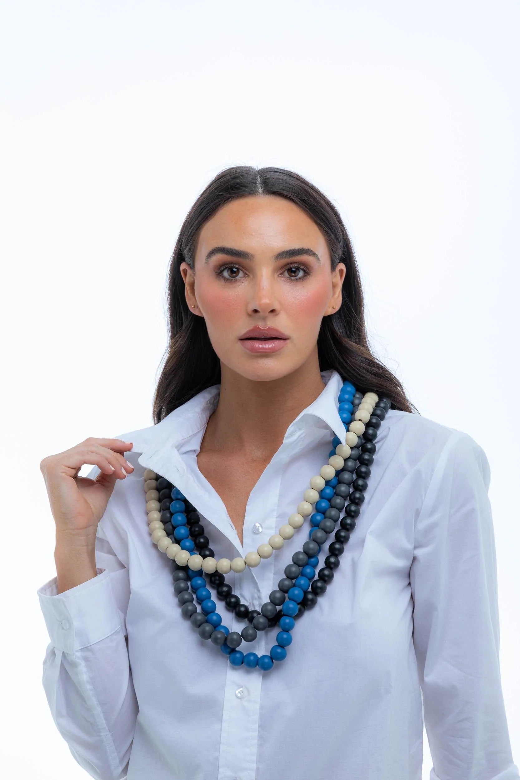 Clarice Bead Necklace in Ash Clarice Bead Necklace in Ash