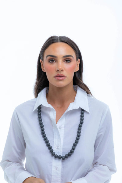 Clarice Bead Necklace in Ash Clarice Bead Necklace in Ash