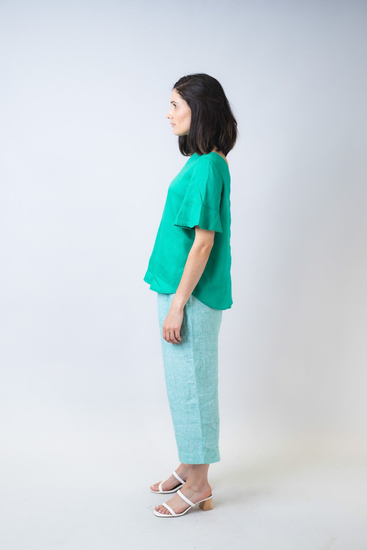 GA242 Maya Pants in Green Houndstooth GA242 Maya Pants in Green Houndstooth