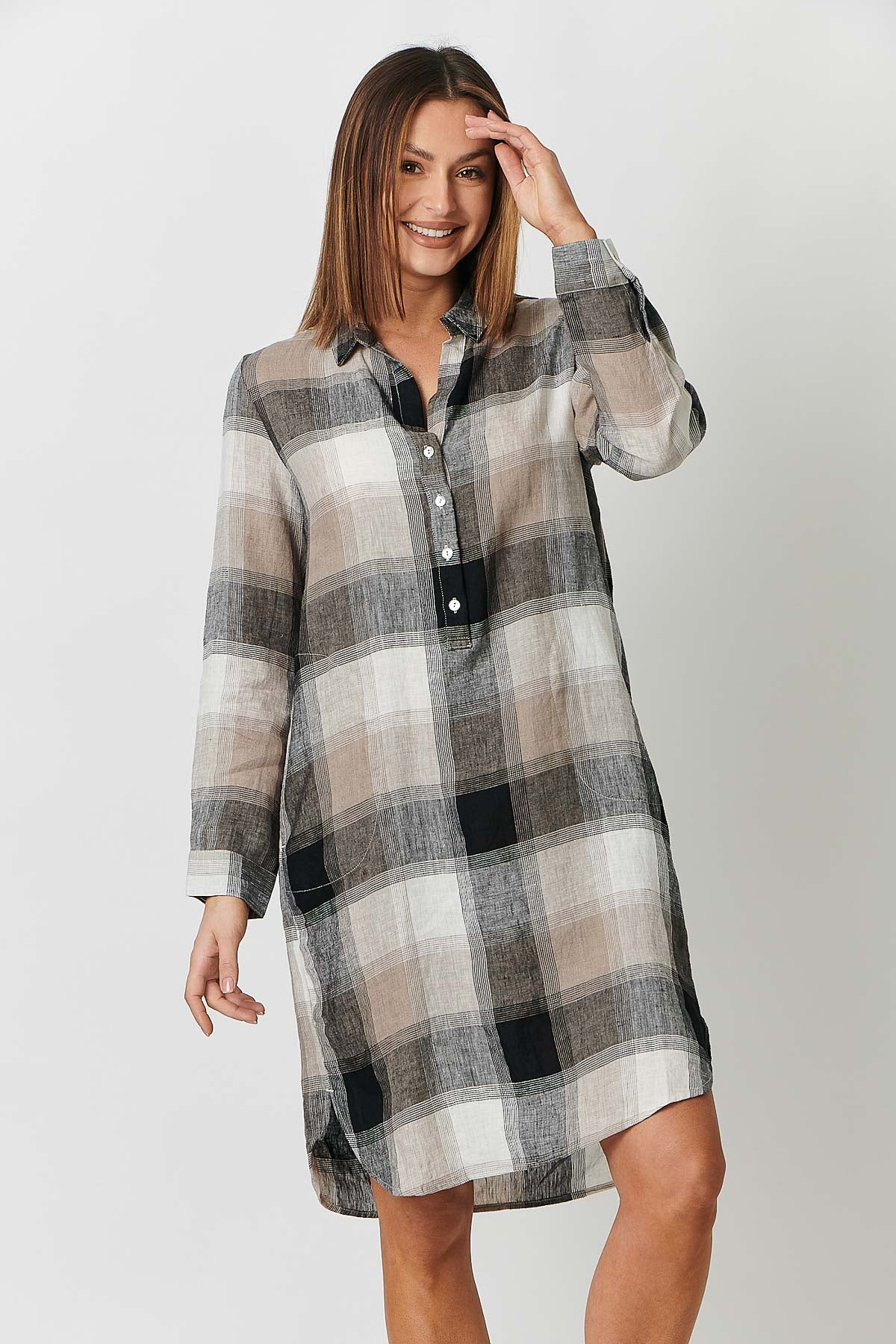 Plaid offers Gray Dress