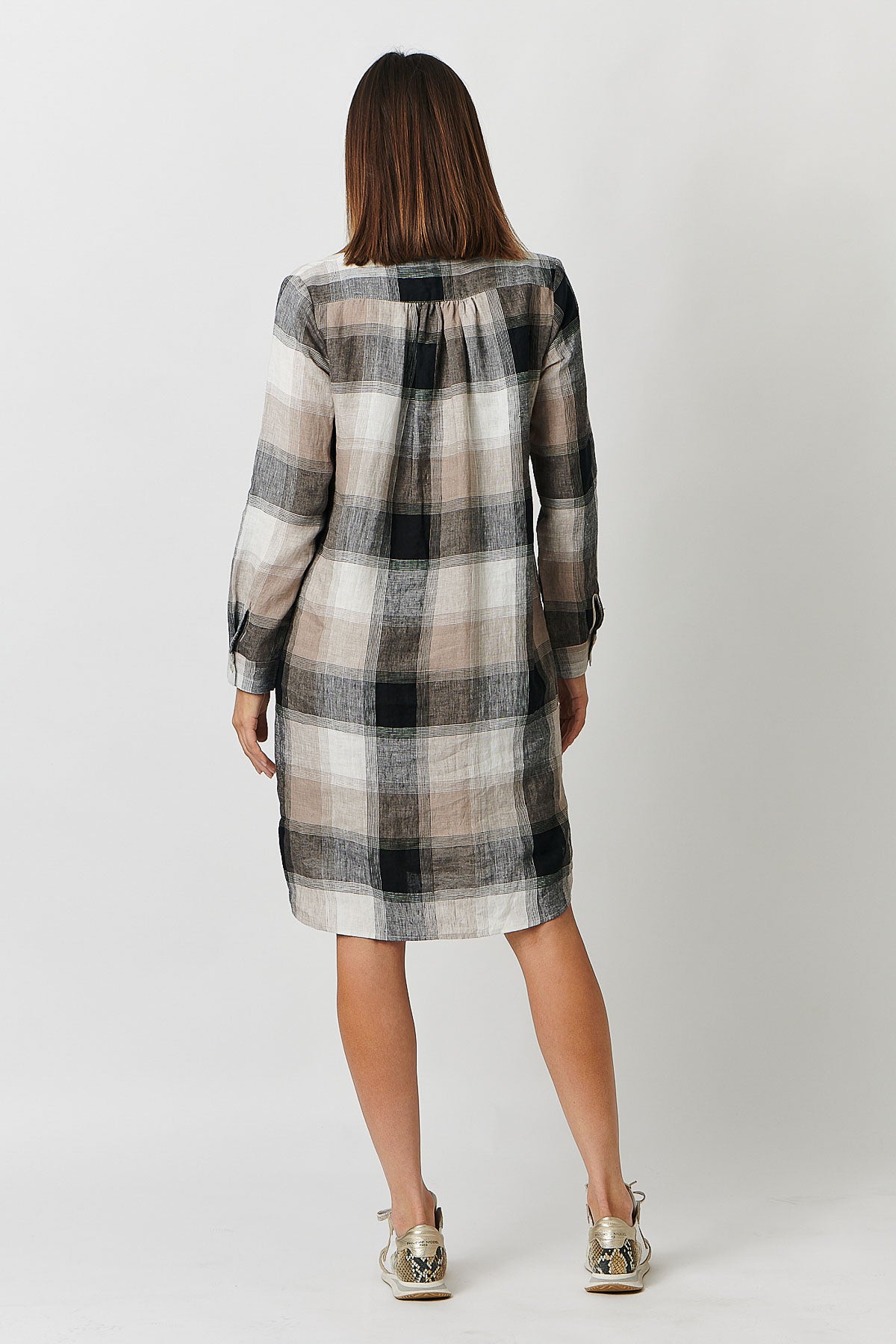 GA313 Shift Dress in Lentil Plaid GA313 Shift Dress in Lentil Plaid
