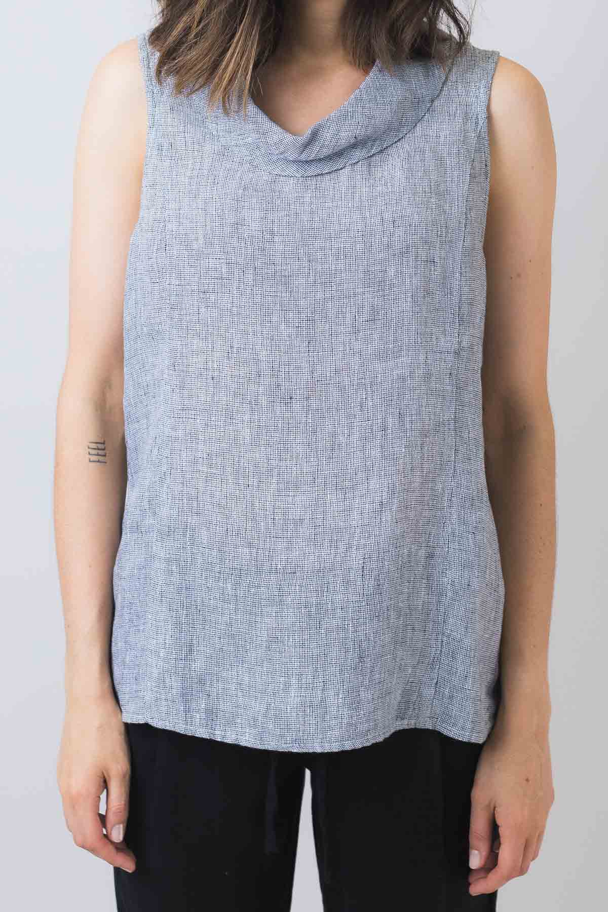 GA313 Claire Top in Black Houndstooth GA313 Claire Top in Black Houndstooth