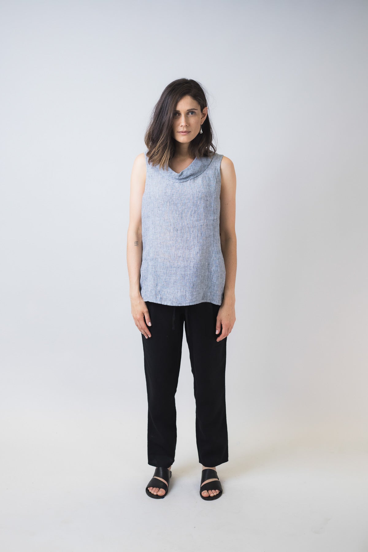 GA313 Claire Top in Black Houndstooth GA313 Claire Top in Black Houndstooth
