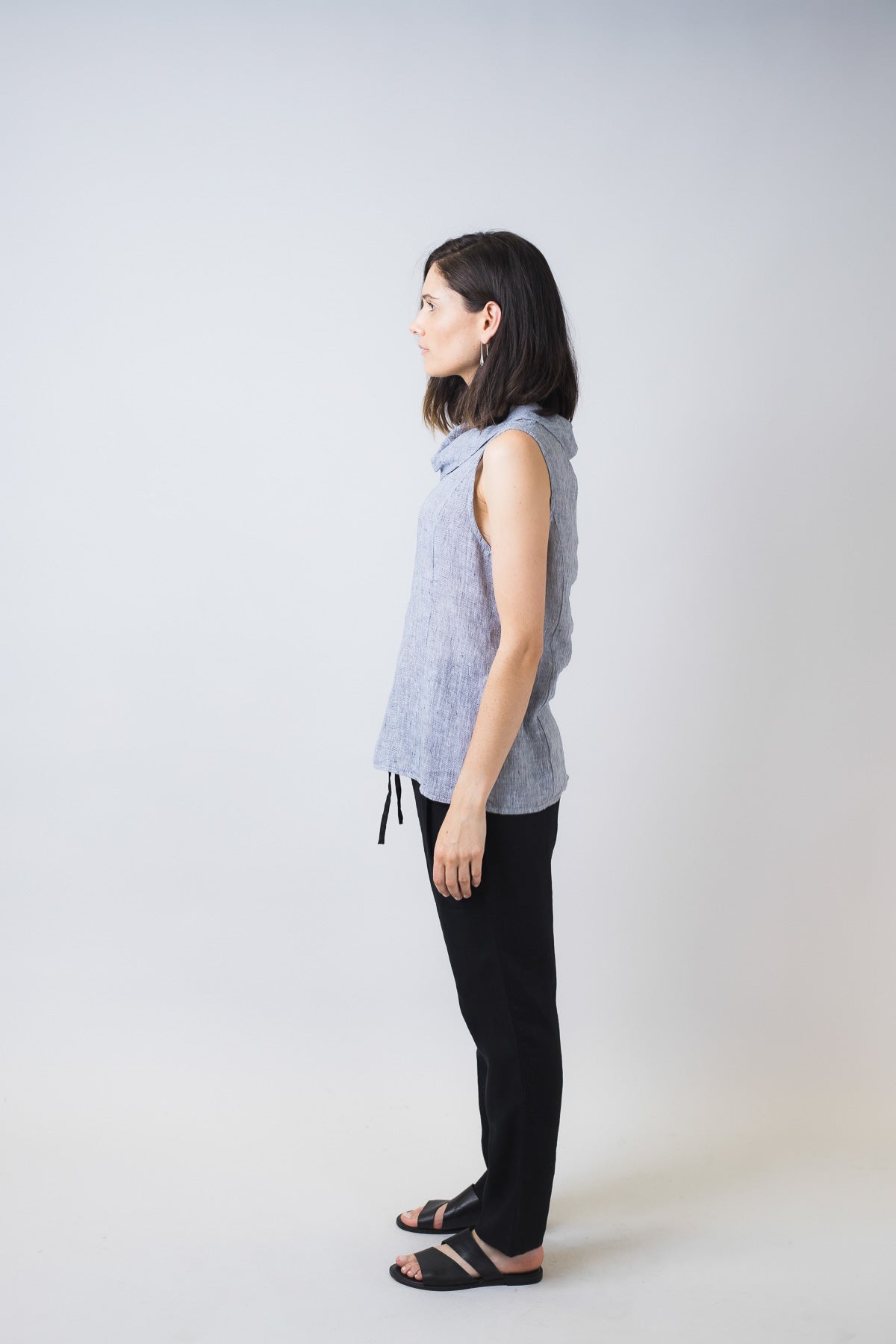 GA313 Claire Top in Black Houndstooth GA313 Claire Top in Black Houndstooth