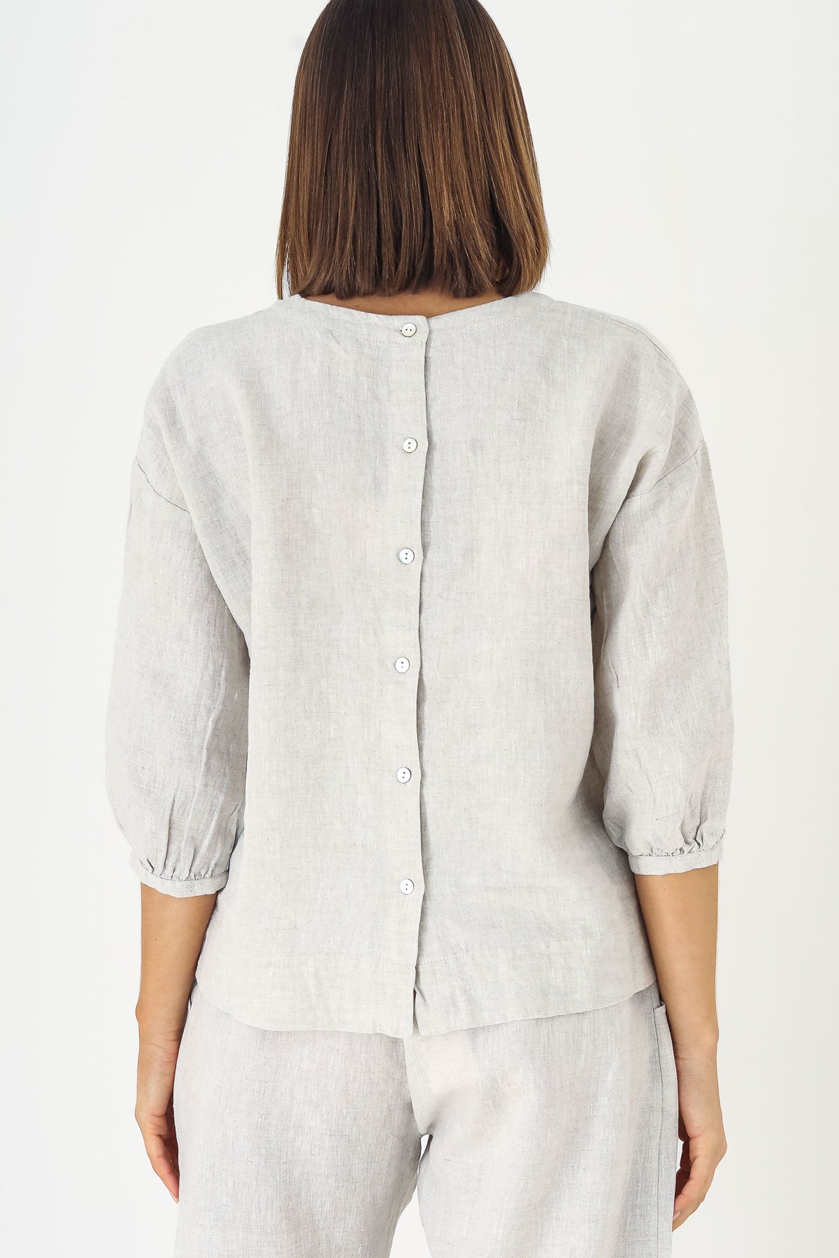 GA354 Button Hem Top in Sand GA354 Button Hem Top in Sand