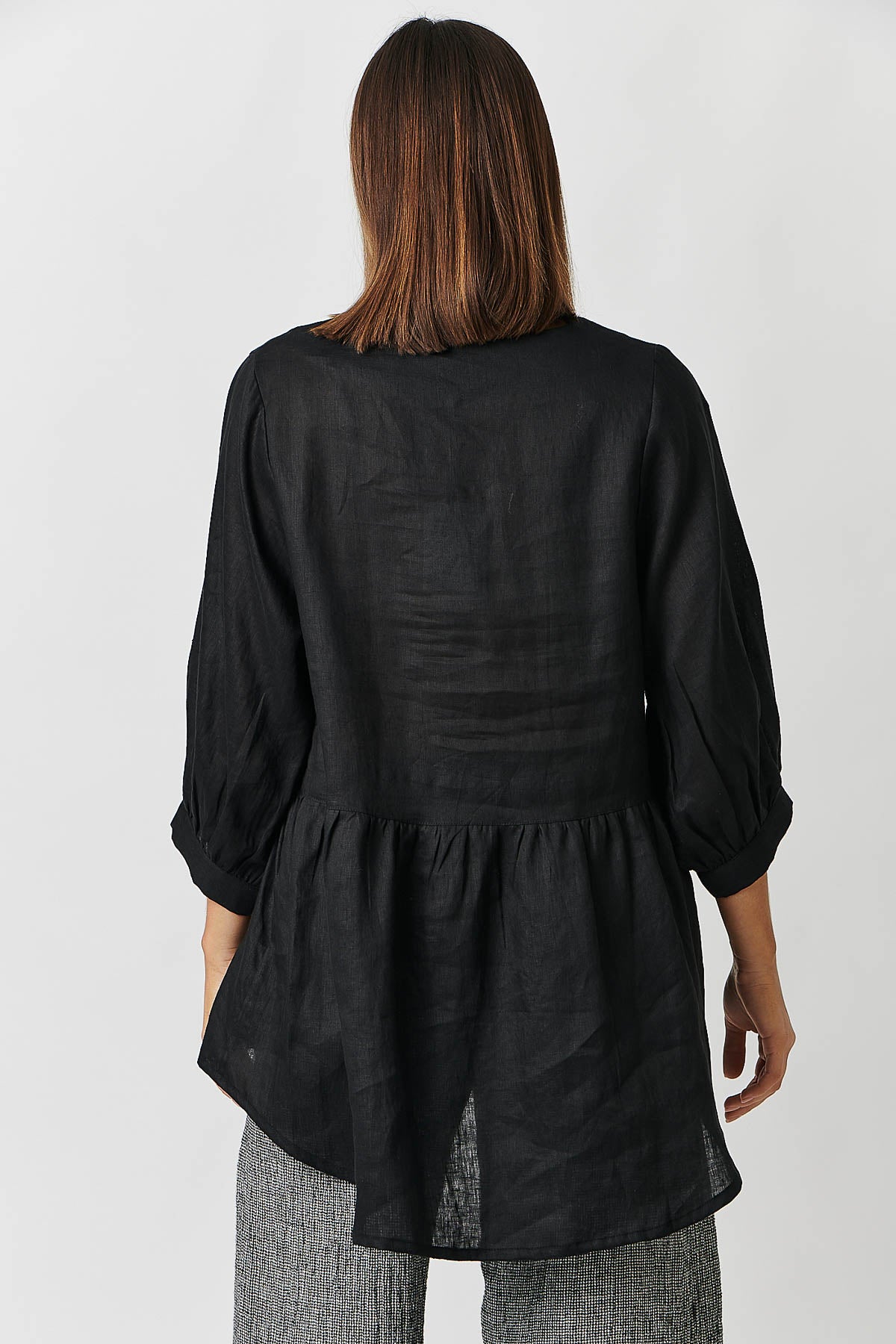 GA414 V Neck Swing Tunic in Black GA414 V Neck Swing Tunic in Black