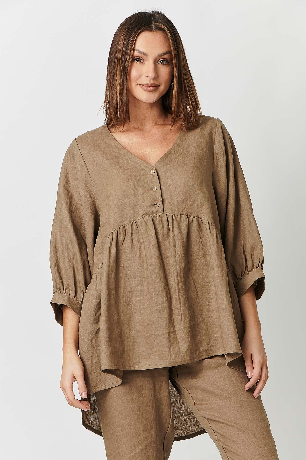 GA414 V Neck Swing Tunic in Black GA414 V Neck Swing Tunic in Black