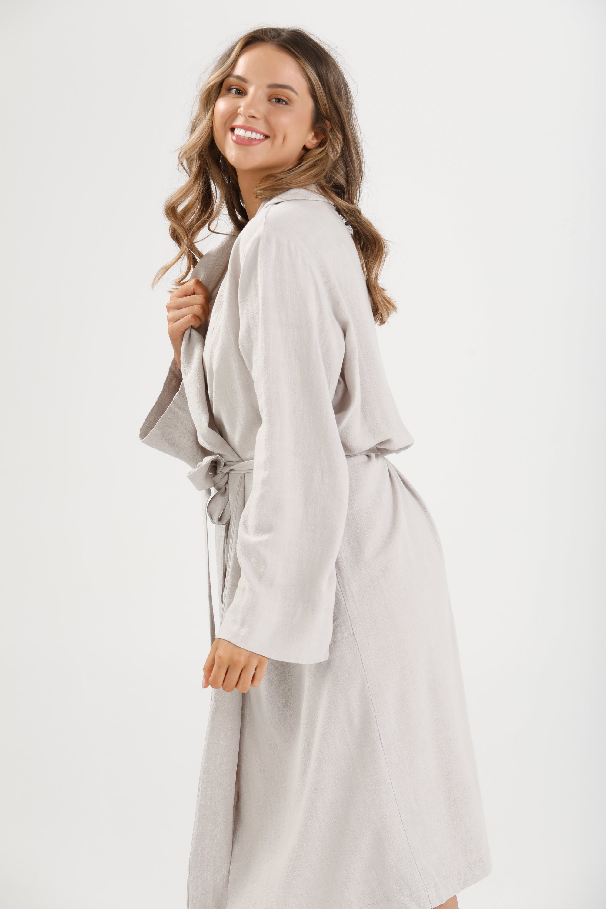 Natural Linen Viscose Robe Natural Linen Viscose Robe