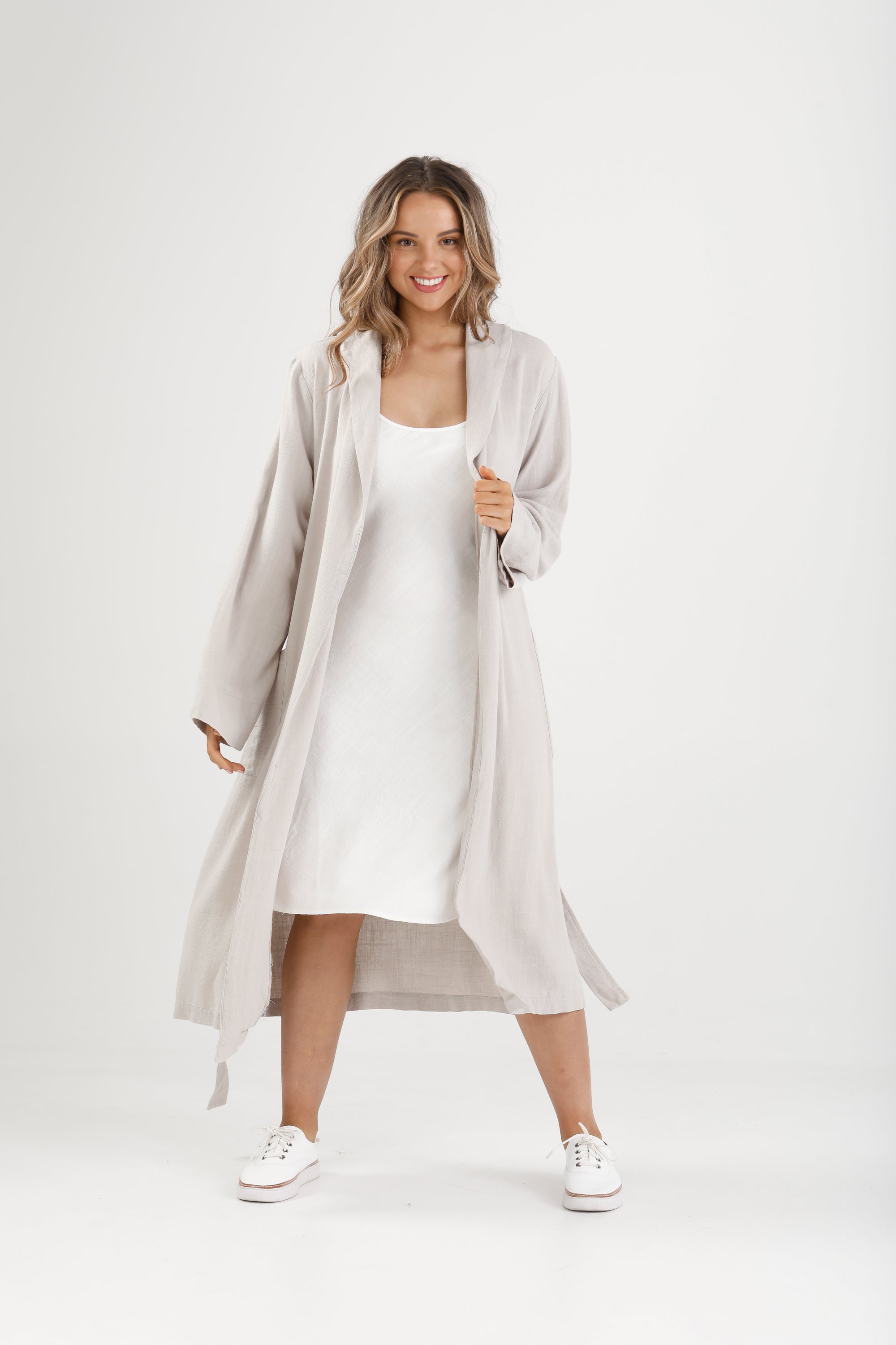 Natural Linen Viscose Robe Natural Linen Viscose Robe