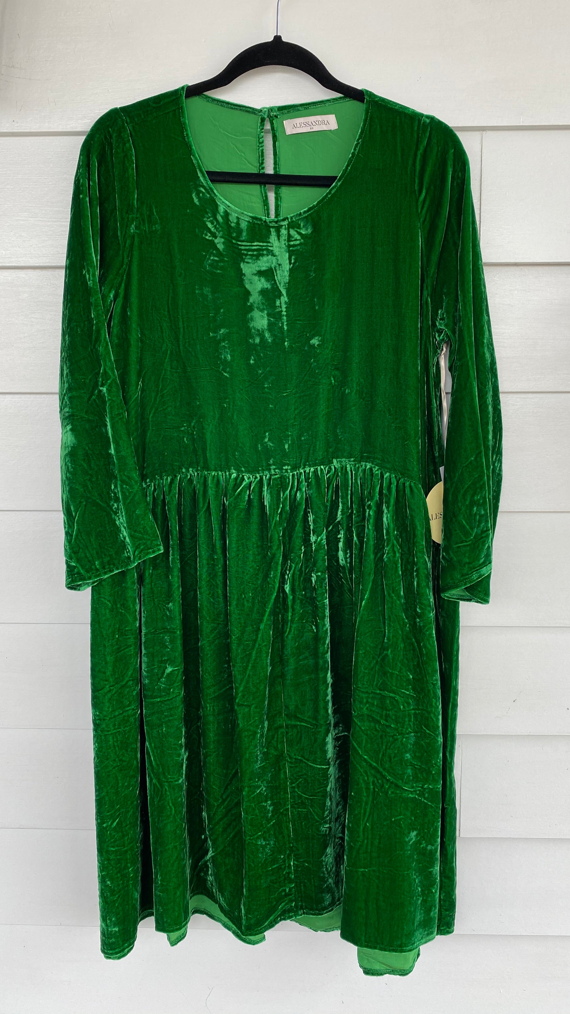 ALESSANDRA - Velvet Babydoll Dress - Womens