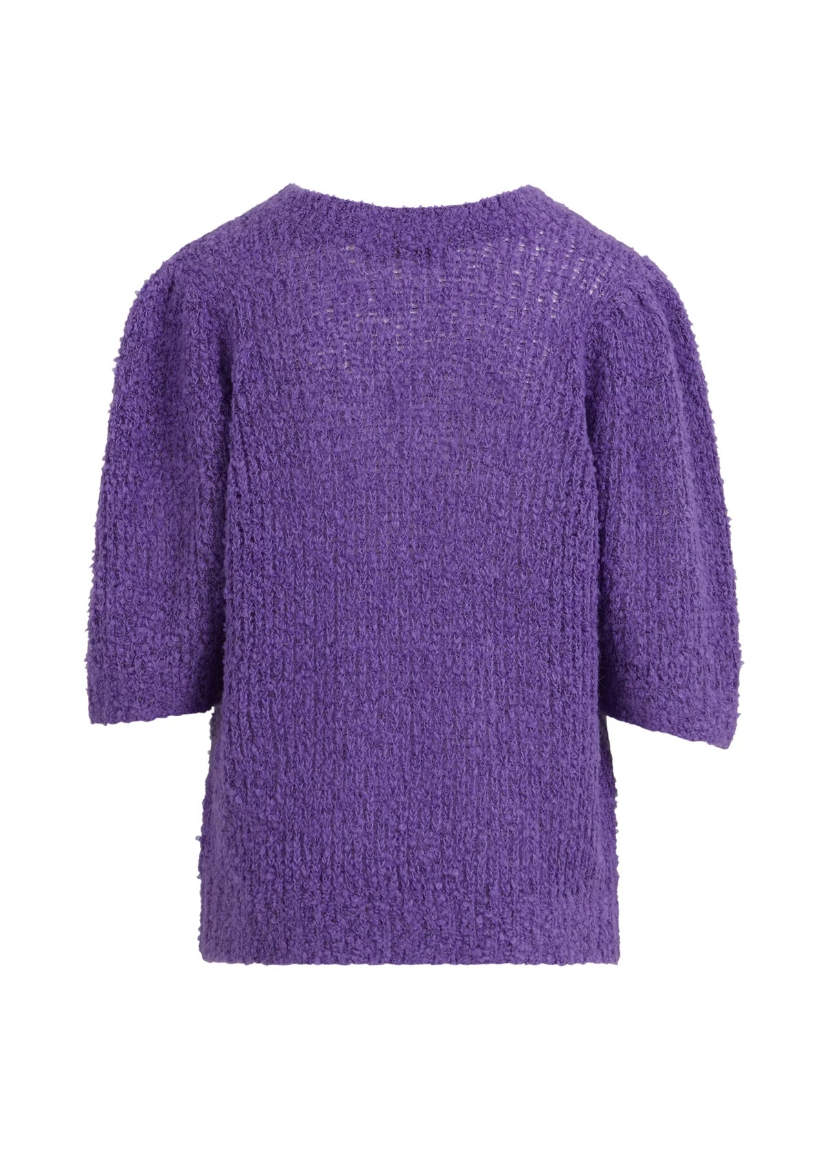 Knit with Puff Sleeves in Warm Purple Knit with Puff Sleeves in Warm Purple