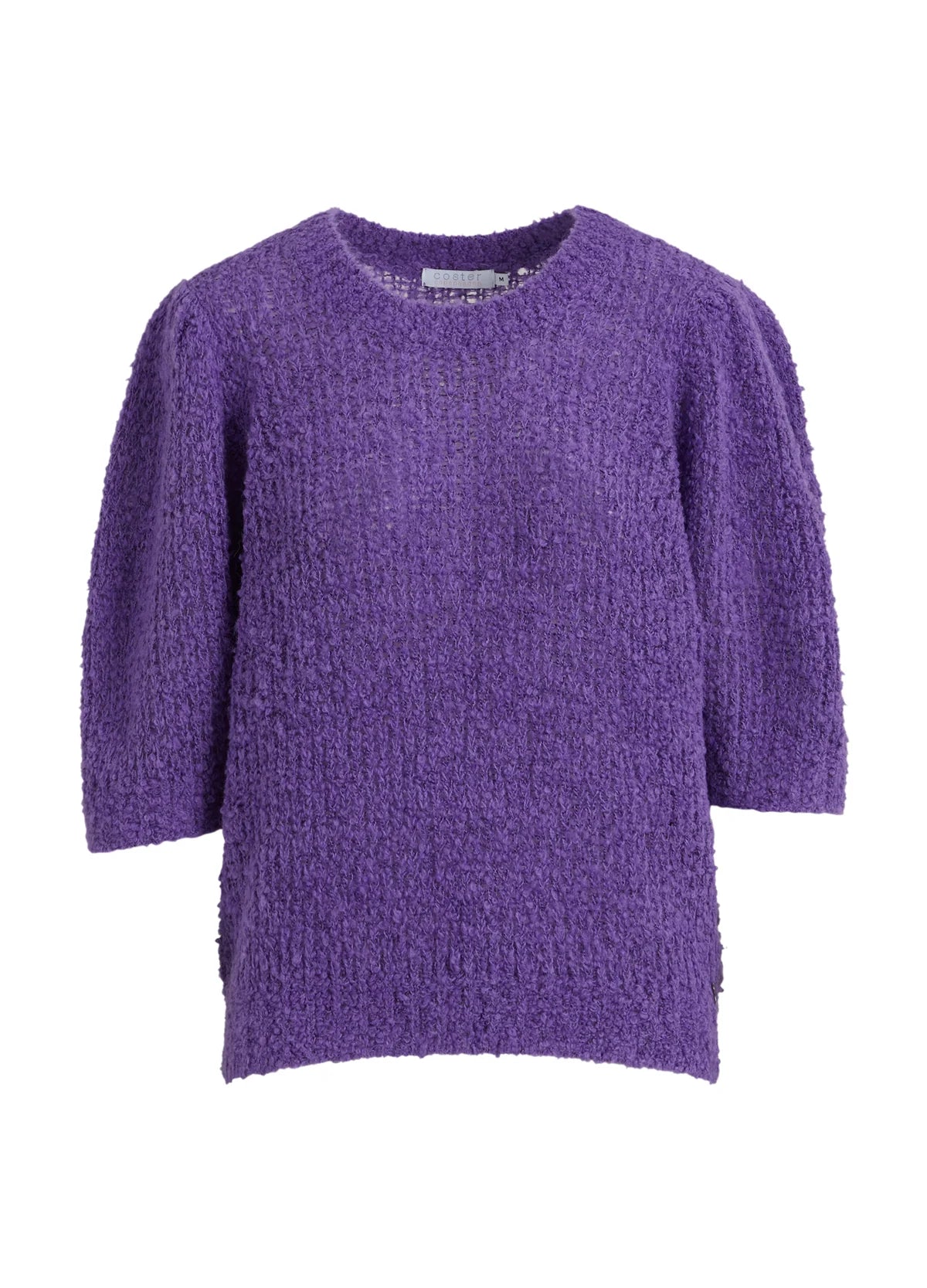 Knit with Puff Sleeves in Warm Purple Knit with Puff Sleeves in Warm Purple