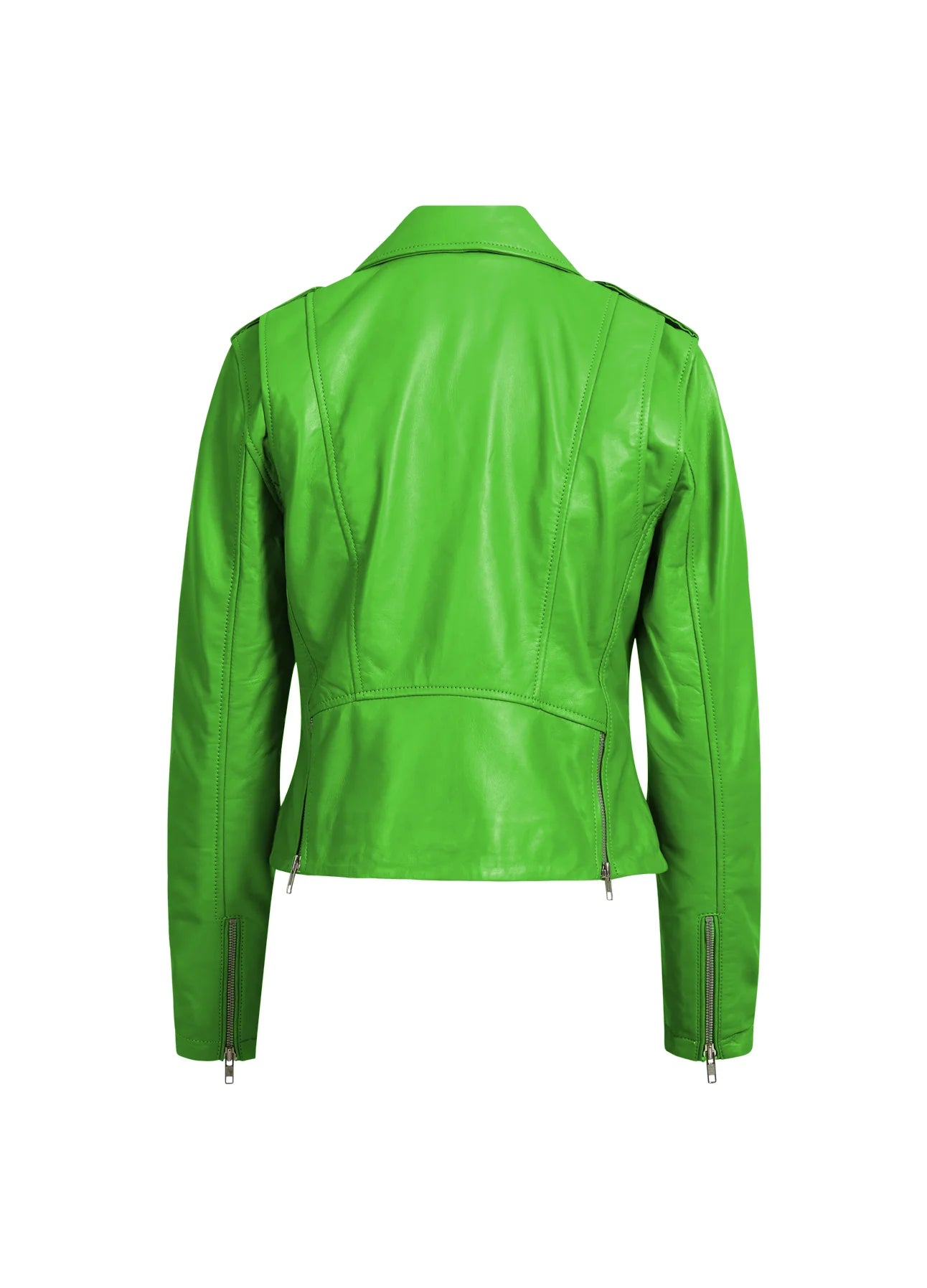 Coster Copenhagen Leather Jacket in Flashy Green Womens