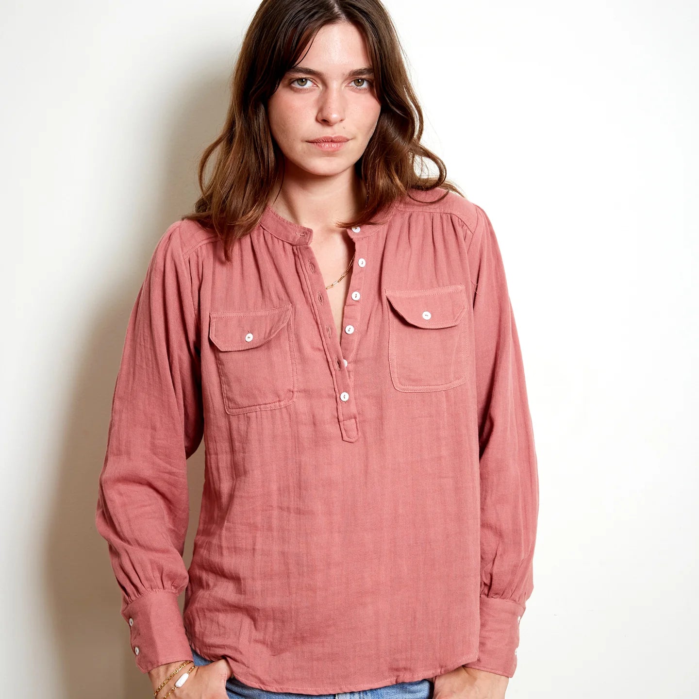 Amelie Blouse in Desert Pink Amelie Blouse in Desert Pink