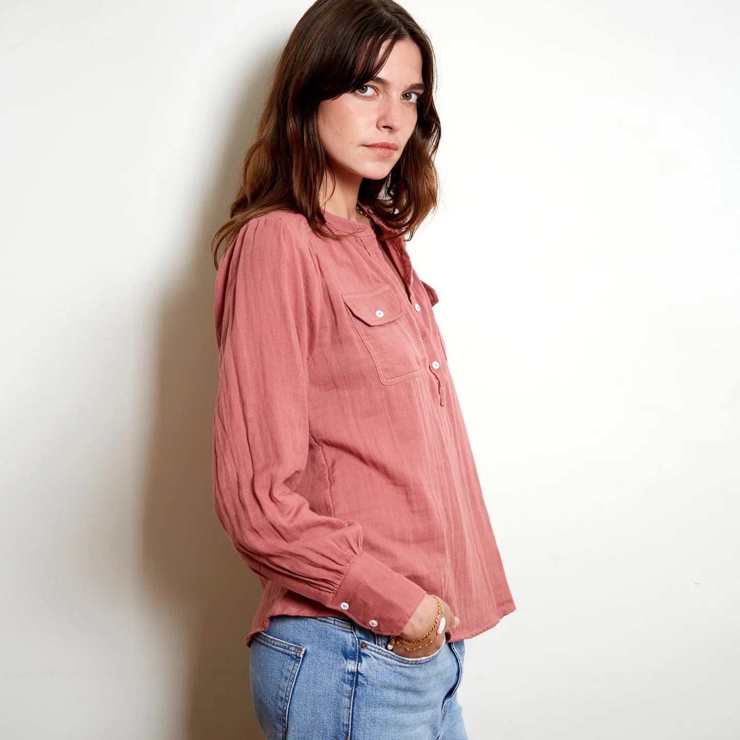 Amelie Blouse in Desert Pink Amelie Blouse in Desert Pink