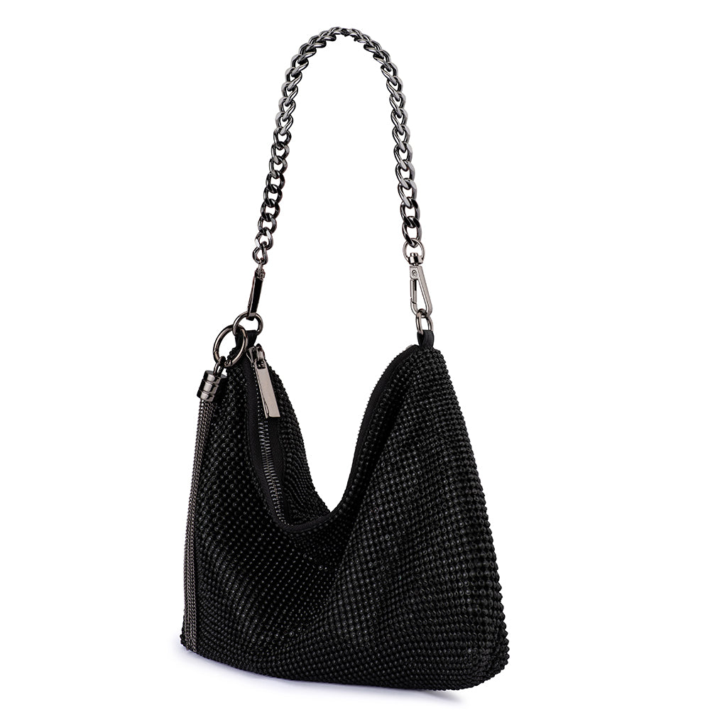 Jace Crystal Shoulder in Black Jace Crystal Shoulder in Black