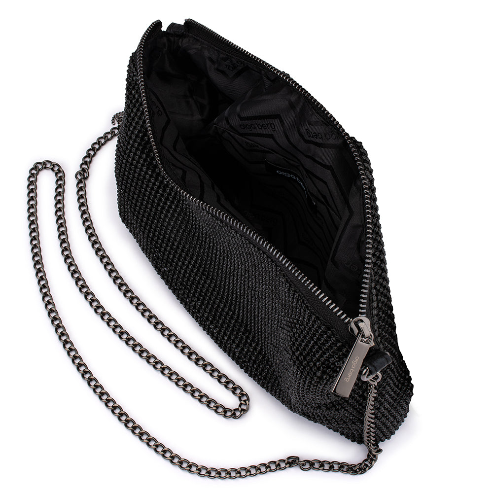 Jace Crystal Shoulder in Black Jace Crystal Shoulder in Black
