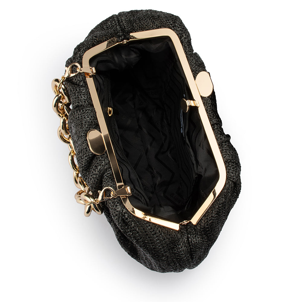 Vivian Soft Gathered Clutch in Black Vivian Soft Gathered Clutch in Black