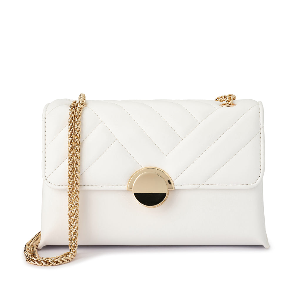 Olga Berg - Cressida White Quilted Shoulder Bag - Womens Accessories ...