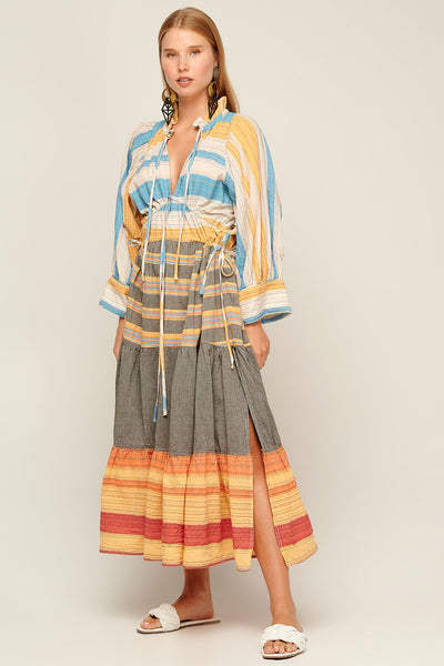 Zakar Tie Maxi Dress - One Colour 1139 Zakar Tie Maxi Dress - One Colour 1139