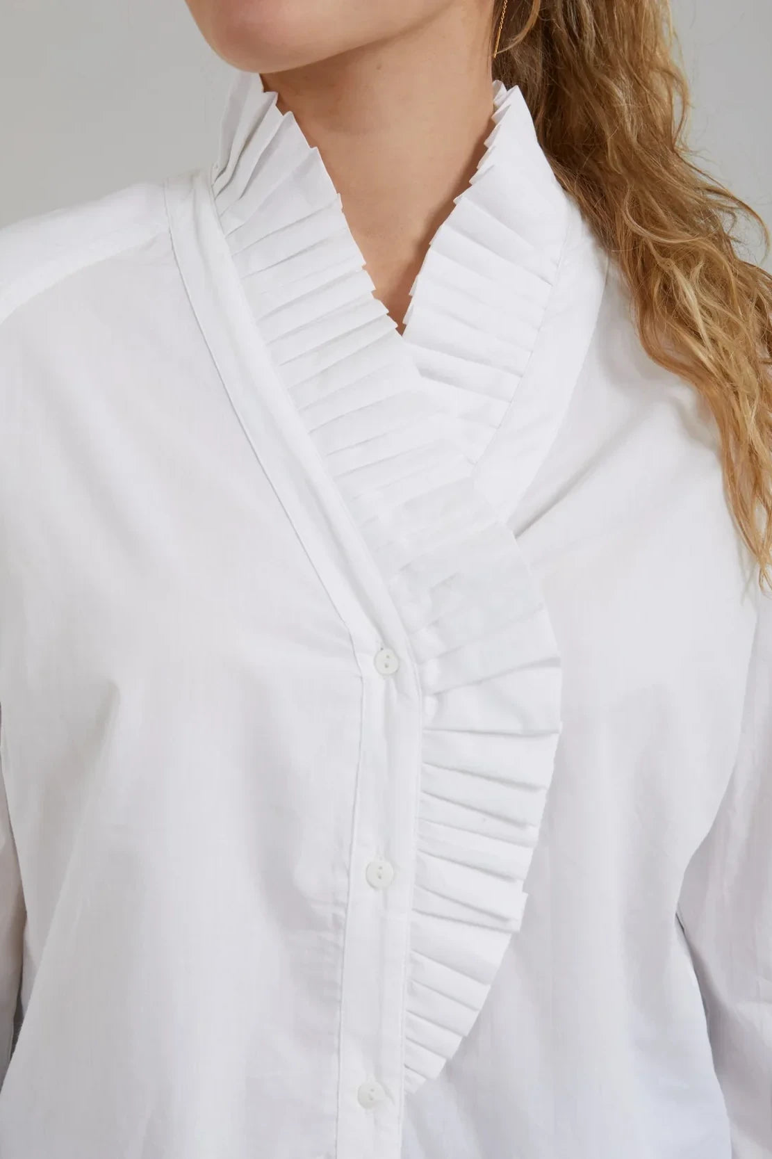 Coster Copenhagen - White Shirt with Ruffles - Womens Clothing - New ...