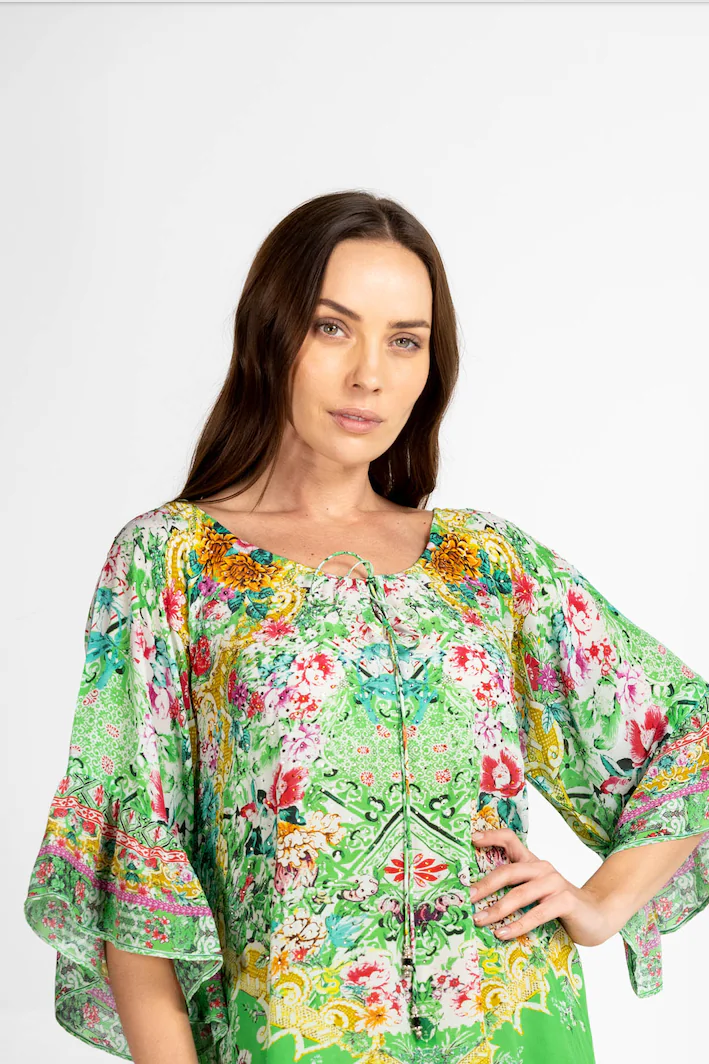 Boho Top in Versailles Gardenia Green Boho Top in Versailles Gardenia Green