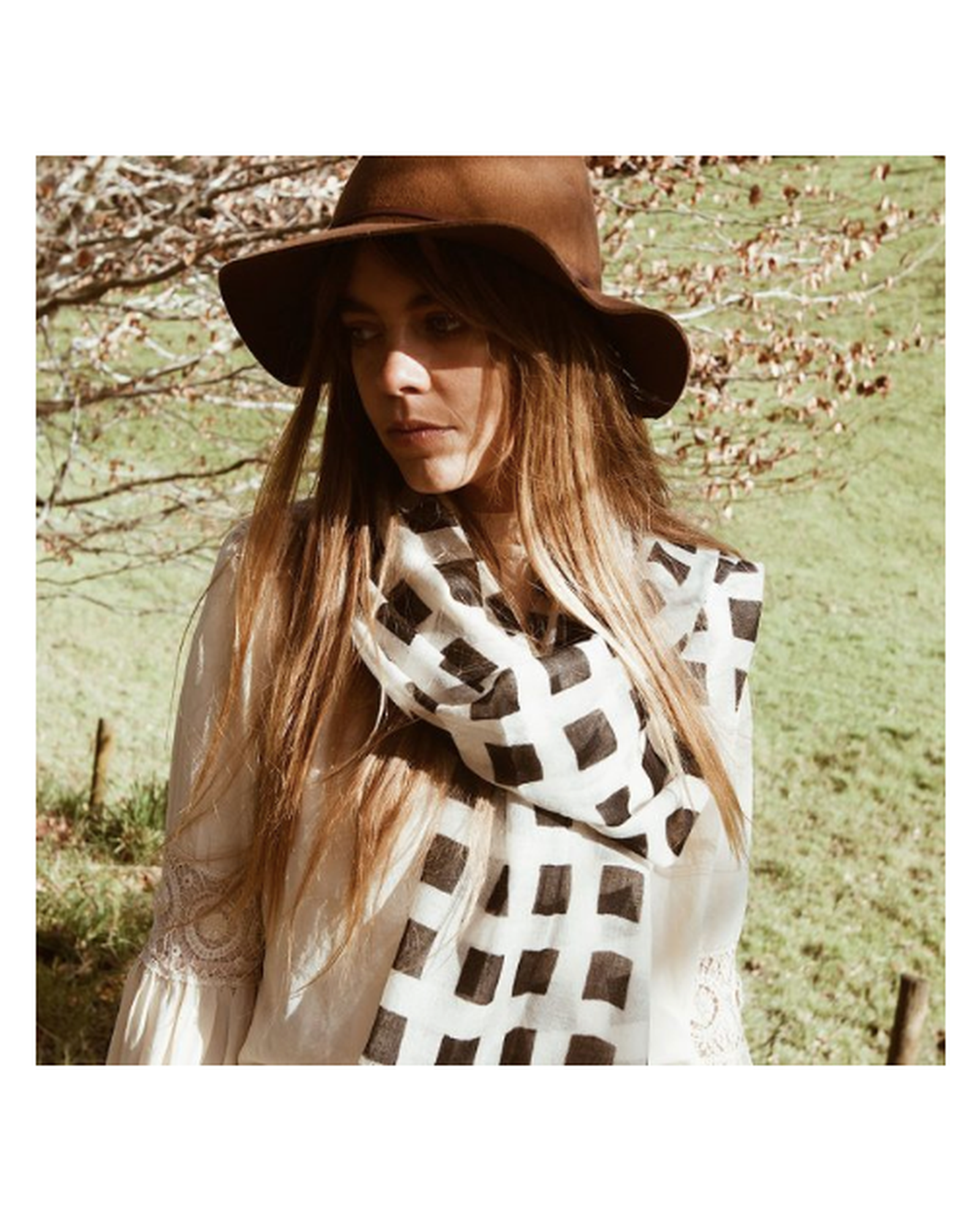 Melody Black Print Scarf Melody Black Print Scarf