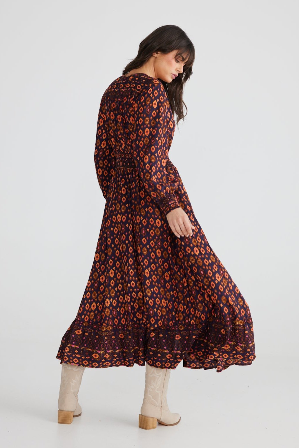 Halcyon Dress in Midnight Jewel